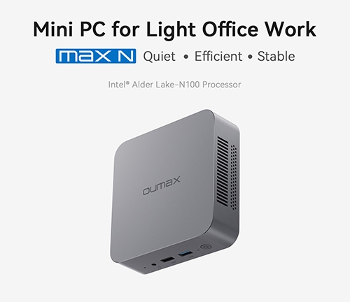 MAX N100 Mini PC Desktop PC 12th Gen Intel Alder Lake-N100 