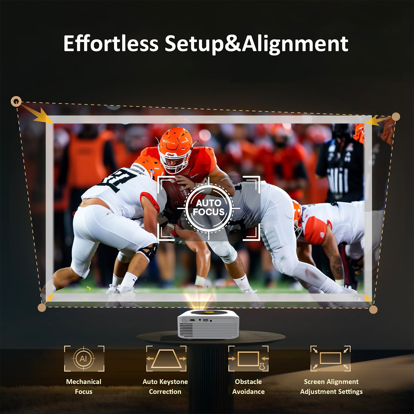 YT800 Android Touch Version Mini Projctor Native 1080P HD