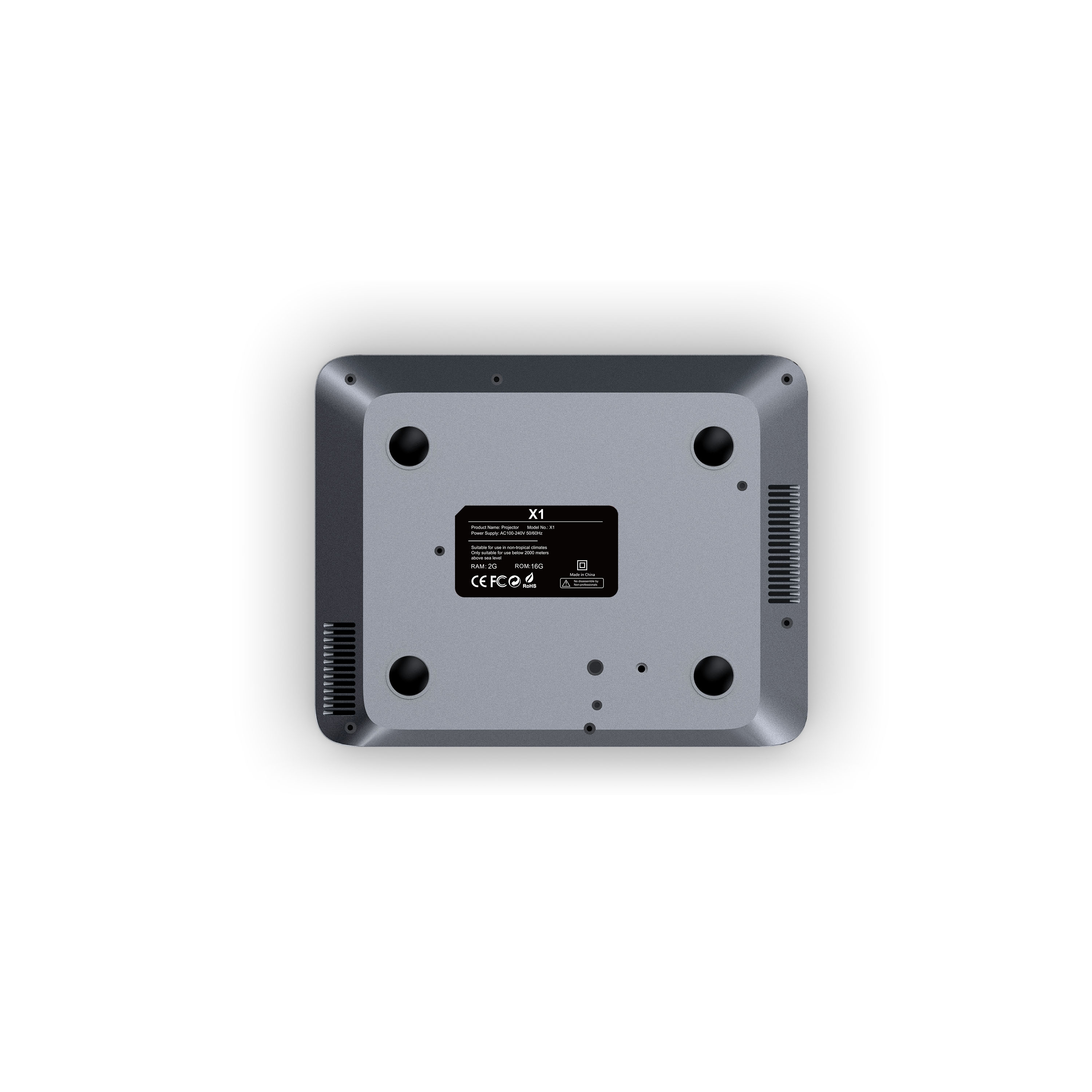 X1 Android 9 4.5'' LCD Projector Native Solution 1080P T972 2.4G/5G WIFI IEEE 802.11 Bluetooth 4.2 8K Mini Projector